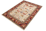 handmade Traditional Kafkaz Chobi Ziegler Ivory Rust Hand Knotted RECTANGLE 100% WOOL area rug 12 x 15