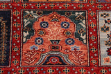 handmade Transitional Kafkaz Chobi Ziegler Red Blue Hand Knotted RECTANGLE 100% WOOL area rug 8 x 9