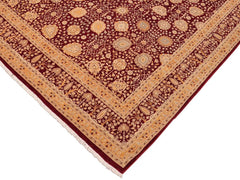 handmade Traditional Design Red Gold Hand Knotted RECTANGLE 100% WOOL area rug 8x10