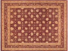 handmade Traditional Design Red Gold Hand Knotted RECTANGLE 100% WOOL area rug 8x10