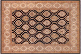 Boho Chic Ziegler Roma Black Ivory Hand-Knotted Wool Rug - 9'4'' x 11'11''