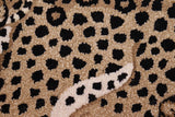 handmade Contemporary Leopard Tan Black Hand Tufted  100% WOOL area rug 2' x 3'