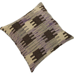 handmade Traditional Pillow Purple Gray Hand-made SQUARE 100% WOOL area rug