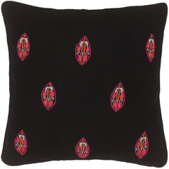 handmade  Pillow Black Pink Hand-Woven SQUARE VELVET EMBR pillow