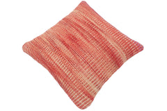 handmade Modern Red Beige Hand-Woven SQUARE 100% WOOL Pillow