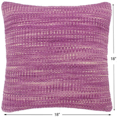 handmade Modern Purple Beige Hand-Woven SQUARE 100% WOOL Pillow