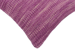 handmade Modern Purple Beige Hand-Woven SQUARE 100% WOOL Pillow