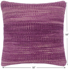 handmade Modern Purple Beige Hand-Woven SQUARE 100% WOOL Pillow