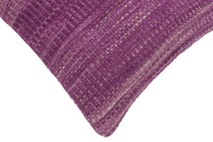 handmade Modern Purple Beige Hand-Woven SQUARE 100% WOOL Pillow