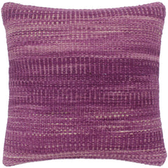 handmade Modern Purple Beige Hand-Woven SQUARE 100% WOOL Pillow