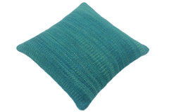 handmade Modern Green Green Hand-Woven SQUARE 100% WOOL Pillow