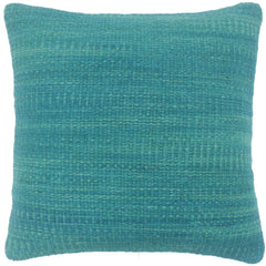 handmade Modern Green Green Hand-Woven SQUARE 100% WOOL Pillow