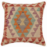 Tribal Oconnell Turkish Hand-Woven Kilim Pillow - 19 x 19