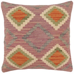 handmade Traditional Pillow Purple Rust Hand-Woven SQUARE 100% WOOL Hand woven turkish pillow2' x 2'