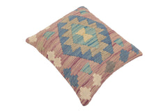 handmade Traditional Pillow Purple Blue Hand-Woven SQUARE 100% WOOL  Hand woven turkish pillow  3 x 5