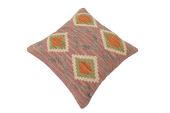 handmade Traditional Pillow Purple Rust Hand-Woven SQUARE 100% WOOL Hand woven turkish pillow2' x 2'