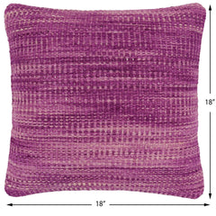 handmade Modern Pillow Purple Beige Hand-Woven SQUARE 100% WOOL  Hand woven turkish pillow  2 x 2