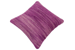 handmade Modern Pillow Purple Beige Hand-Woven SQUARE 100% WOOL  Hand woven turkish pillow  2 x 2