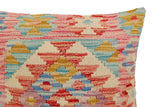 handmade Traditional Pillow Pink Red Hand-Woven SQUARE 100% WOOL Hand woven turkish pillow2' x 2'