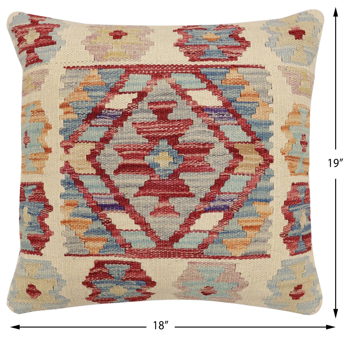 Boho Chic Cross Turkish Hand-Woven Kilim Pillow - 18'' x 18'' - Bed Bath &  Beyond - 36630416