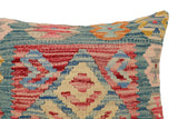 handmade Traditional Pillow Blue Red Hand-Woven SQUARE 100% WOOL  Hand woven turkish pillow  2 x 2