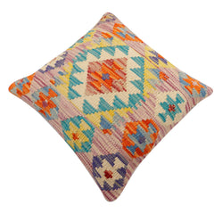 handmade Traditional Pillow Purple Beige Hand-Woven SQUARE 100% WOOL Hand woven turkish pillow2' x 2'