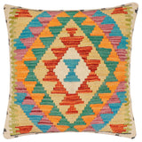 Bohemian Shirleen Turkish Hand-Woven Kilim Pillow - 19 x 18