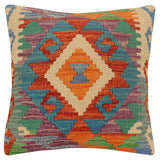 Tribal Somervil Turkish Hand-Woven Kilim Pillow - 18'' x 18''